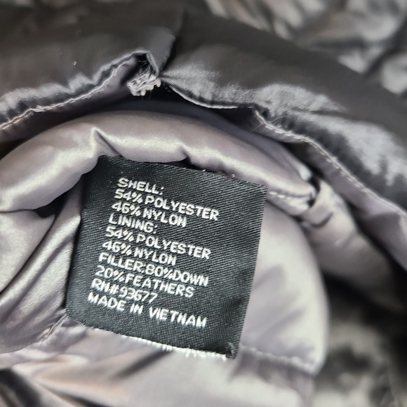 Ana Down Jacket Womens Small Black Puffer Coat Panel Lightweight Outdoor Hooded - Picture 5 of 7